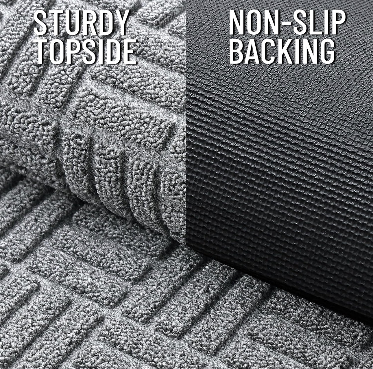 OLANLY Front Door Mat Outside Entrance 59x34, Heavy-Duty Rubber Doormat